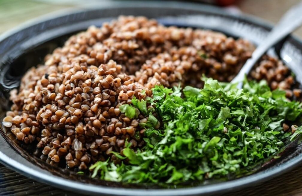 Buckwheat and herbs