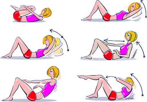 Set of weight loss exercises