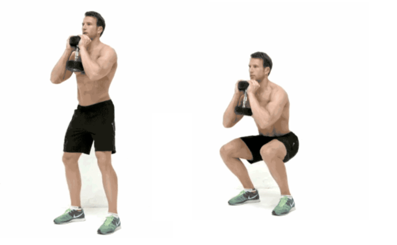 Dumbbell squats help lose weight and build leg muscles